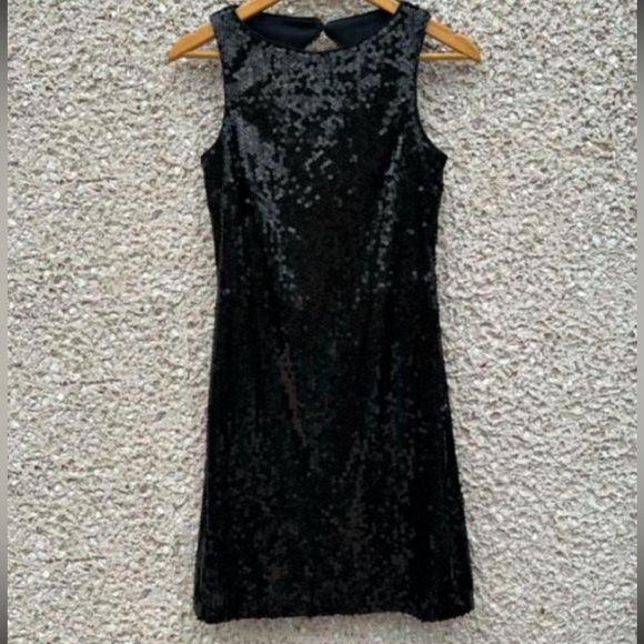 Black Sequin Cocktail Dress with Open Back NWOT - Picture 4 of 5